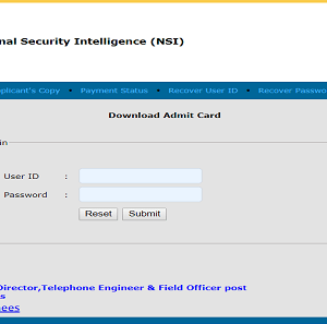 NSI Teletalk Admit Card & Exam Date