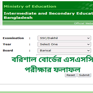 SSC Result 2021 Barisal Board