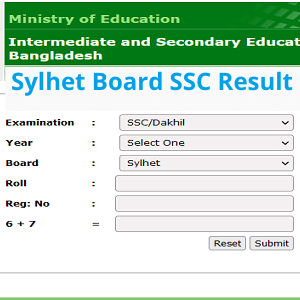 Sylhet Board SSC Result 2022