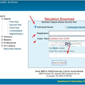 NU Degree 2nd Year Result 2022