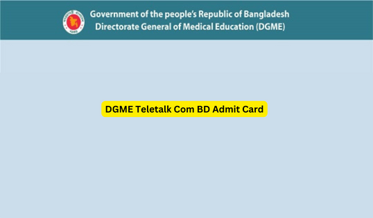 DGME Teletalk Com BD Admit Card 2023