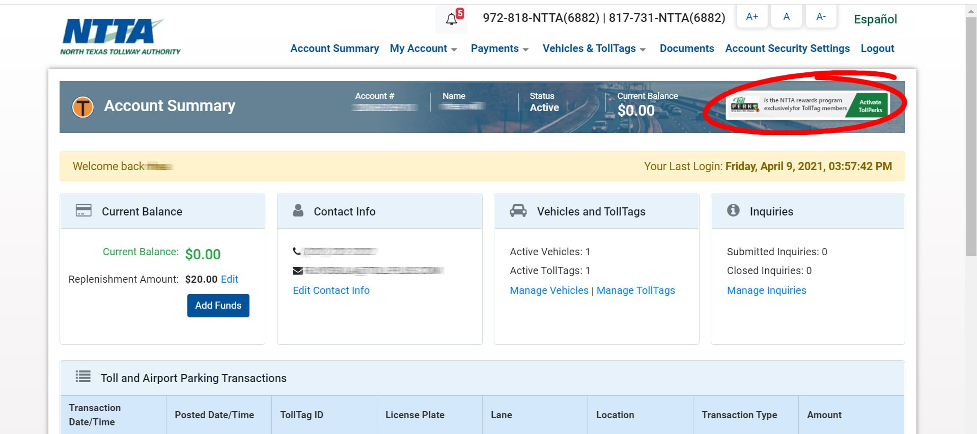 Ntta Toll Tag Login