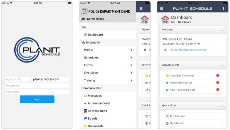 Planit Schedule Login