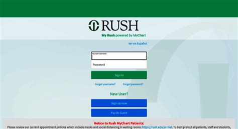 Rush Mychart Login