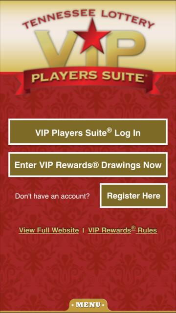 Tennessee Lottery Vip Suite Login