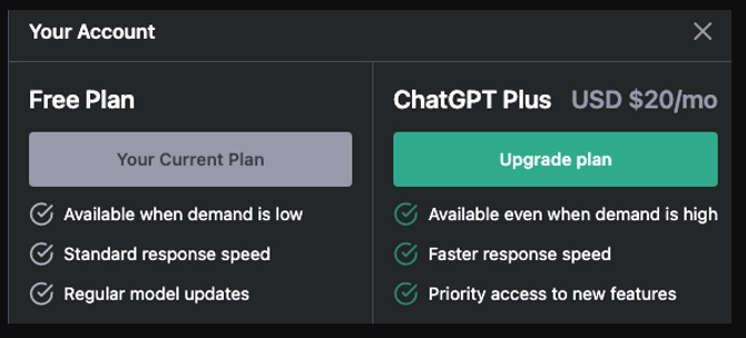 ChatGPT Plus Feature