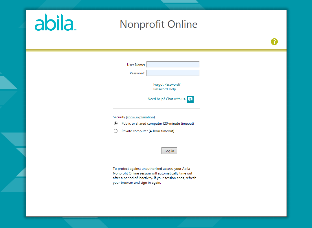 Abila Online Login