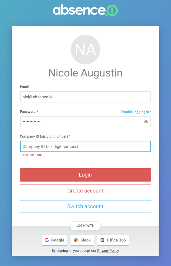 Absence Io Login
