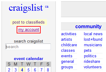 Account Craigslist Login