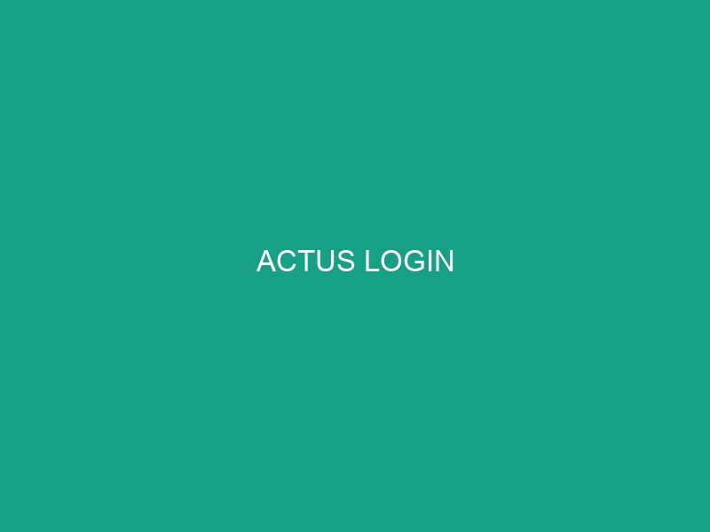 Actus Login