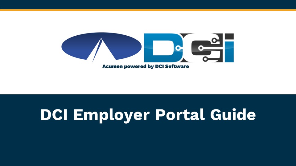 Acumen Dci Portal Login