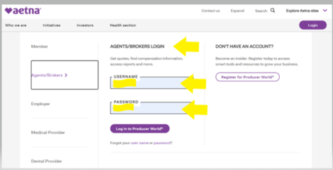 Aetna Producer World Login