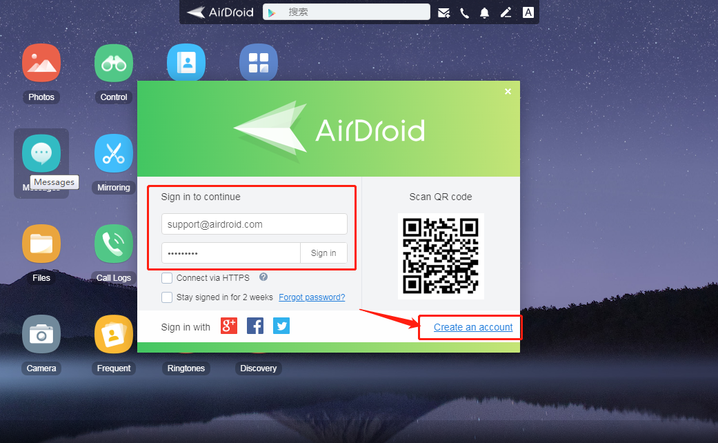 Airdroid Web Login