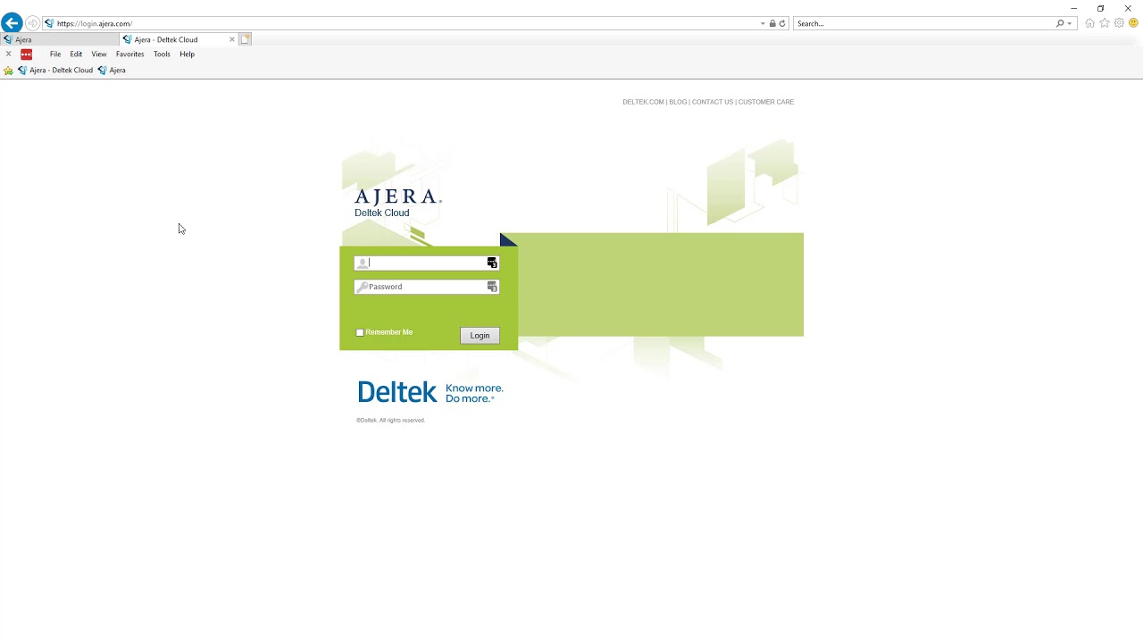 Ajera Deltek Login