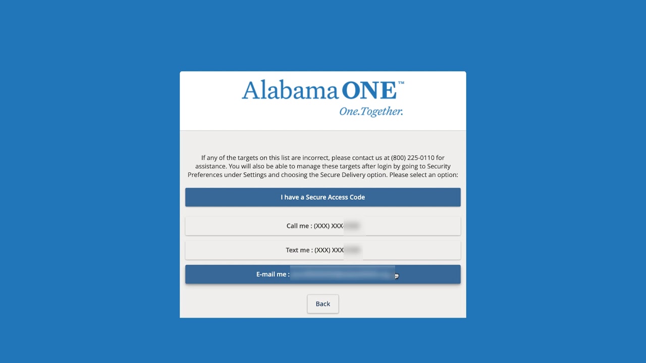 Alabama One Login