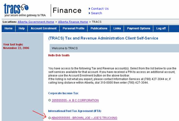 Alberta Tracs Login