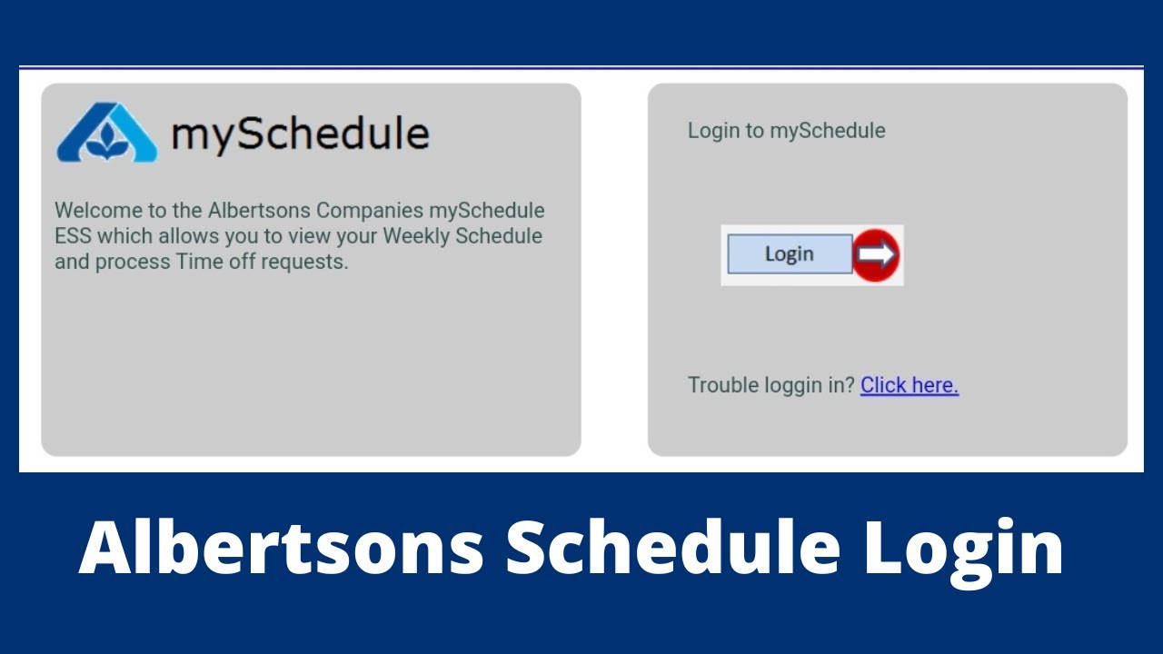 Albertsons Schedule Login