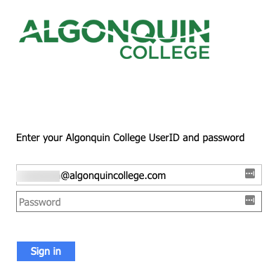 Algonquin College Student Login