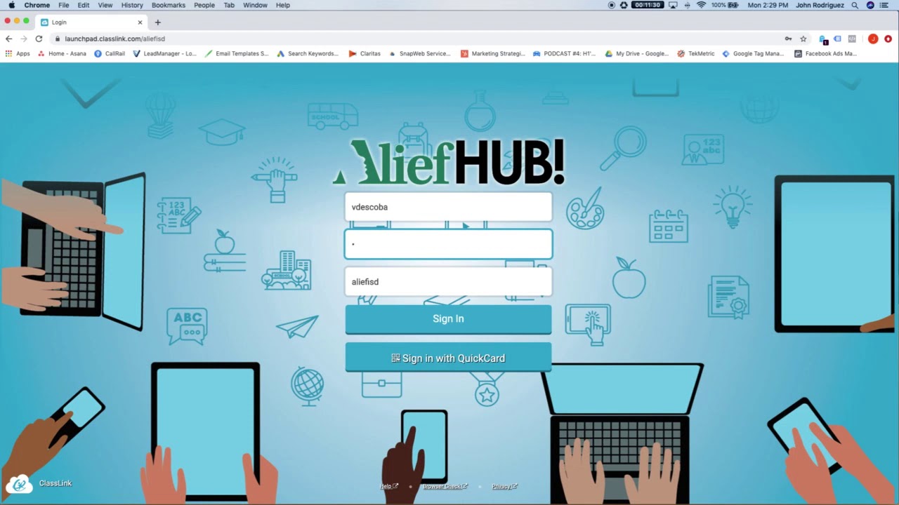 Aliefhub Login Classlink