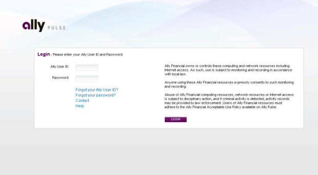 Ally Pulse Login
