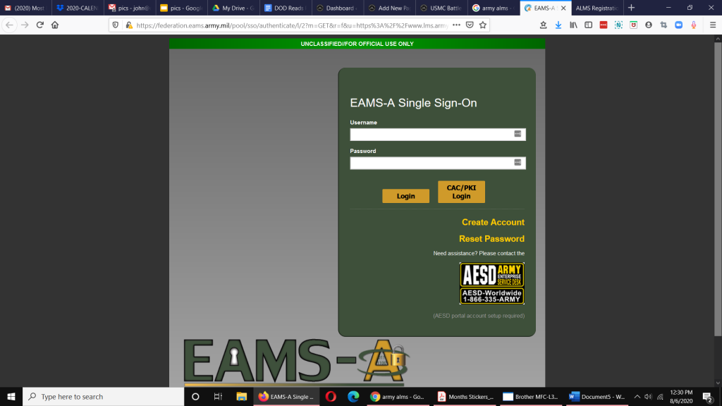 Alms Cac Login