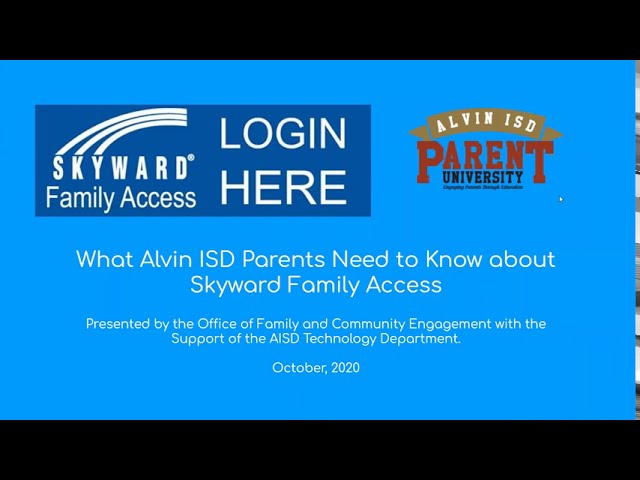 Alvin Isd Skyward Login