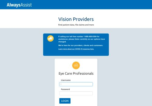 Always Vision Provider Login