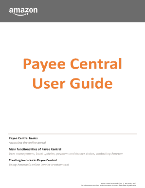 Amazon Payee Central Login