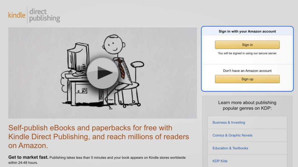 Amazon Self Publishing Login