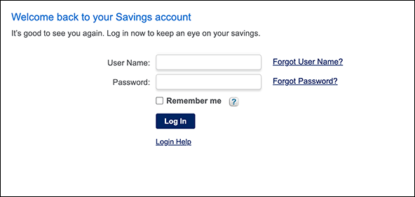 American Express High Yield Savings Login Page