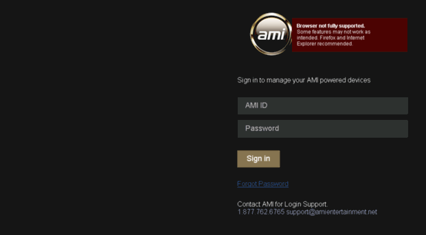 Ami Operator Login