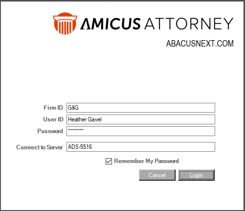 Amicus Attorney Login