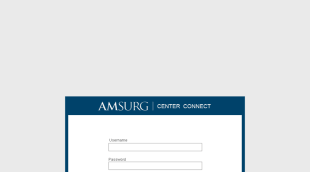 Amsurg Center Connect Login