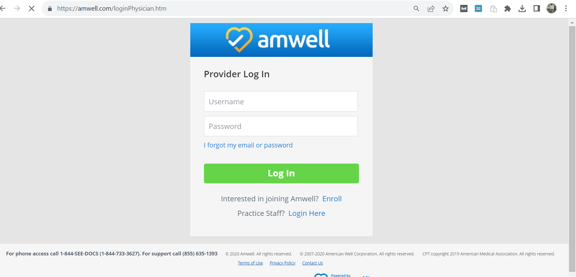 Amwell Provider Login