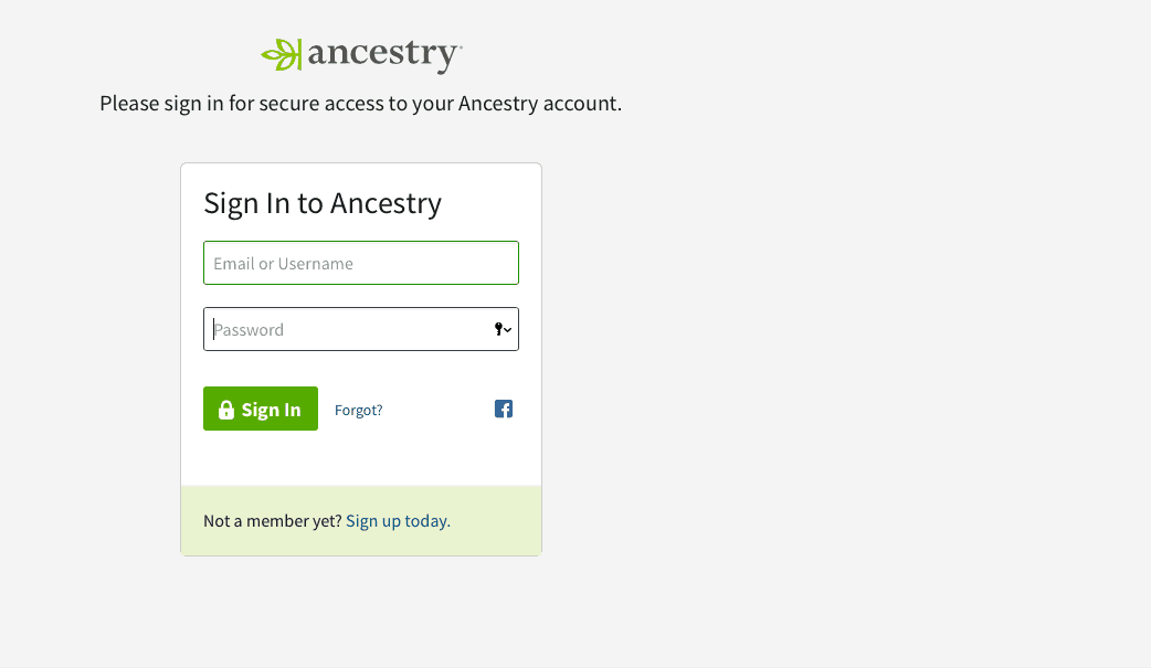 Ancestry Account Login