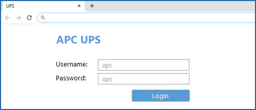 Apc Default Login