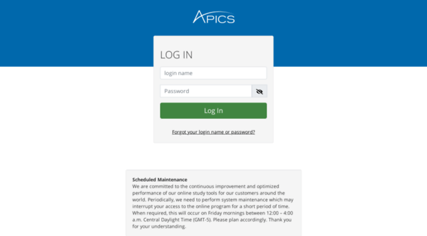 Apics Login