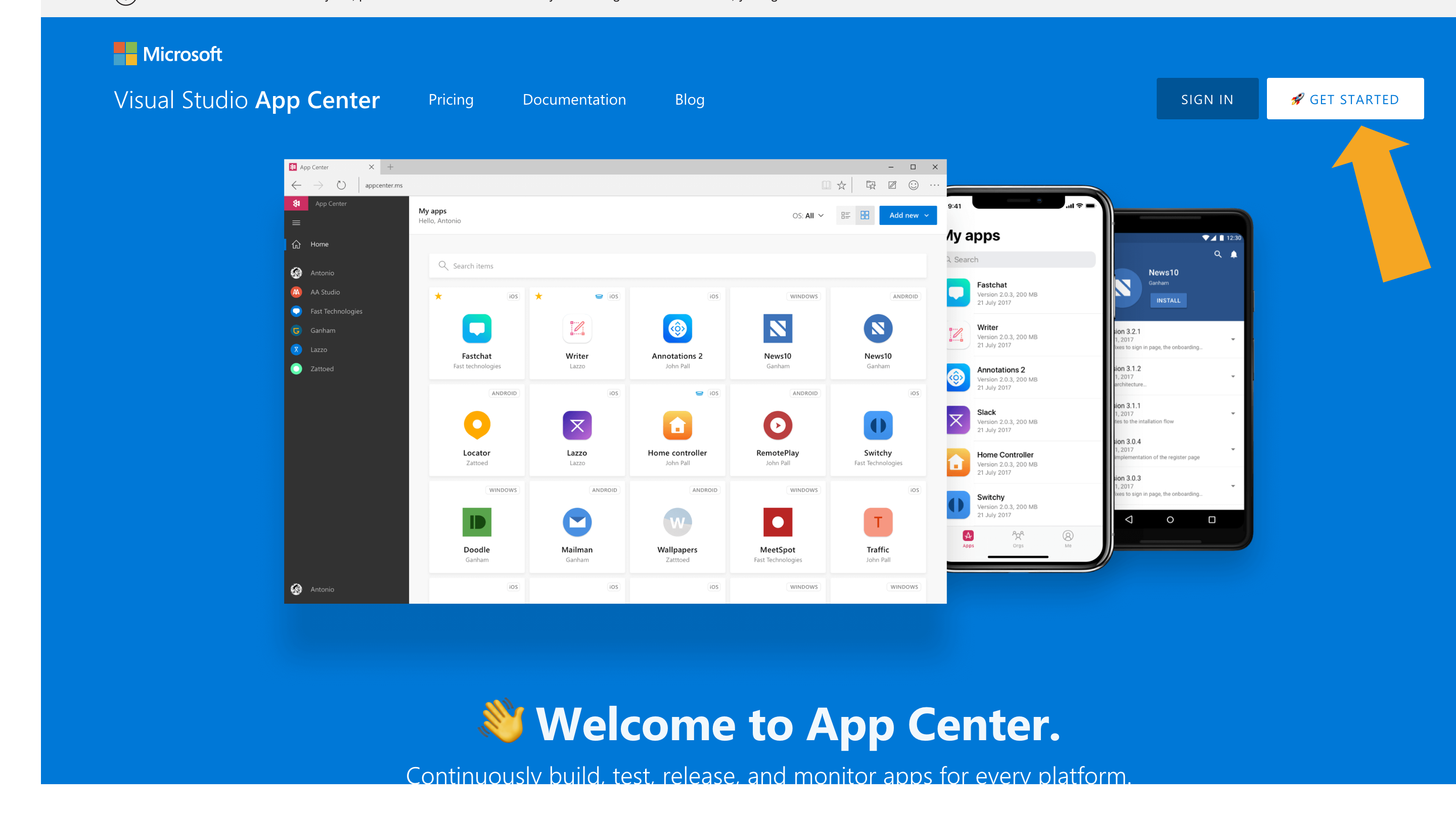 App Center Login