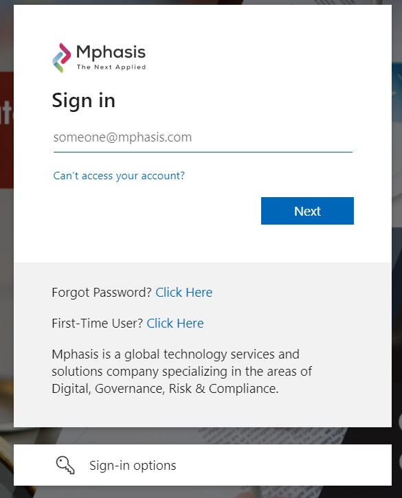 Appaccess Mphasis Login