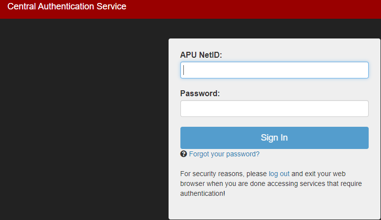 Apu Email Login