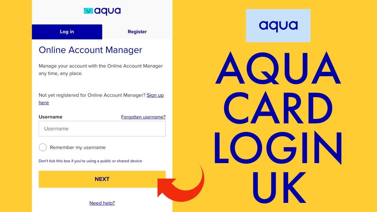 Aqua Account Login