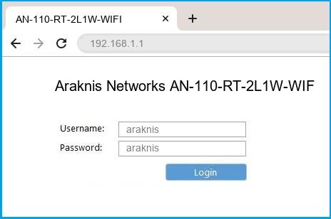 Araknis Router Default Login