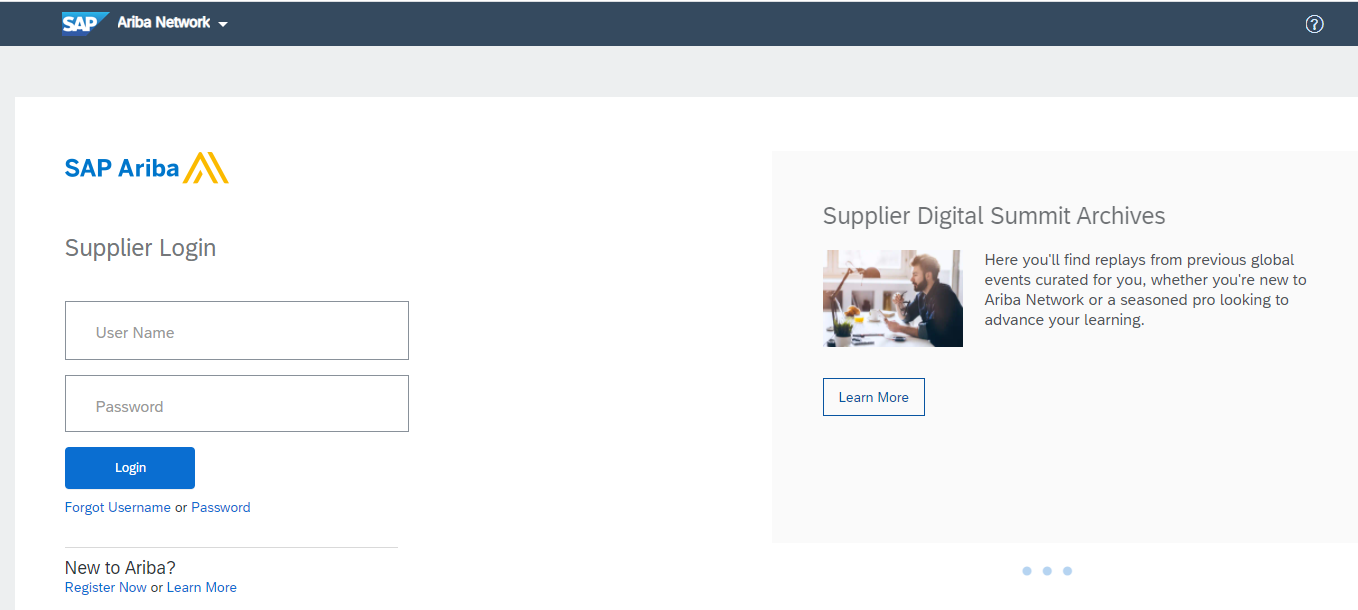 Ariba Login Supplier