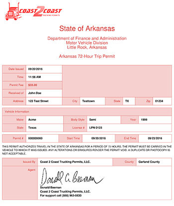 Arkansas Oversize Permit Login