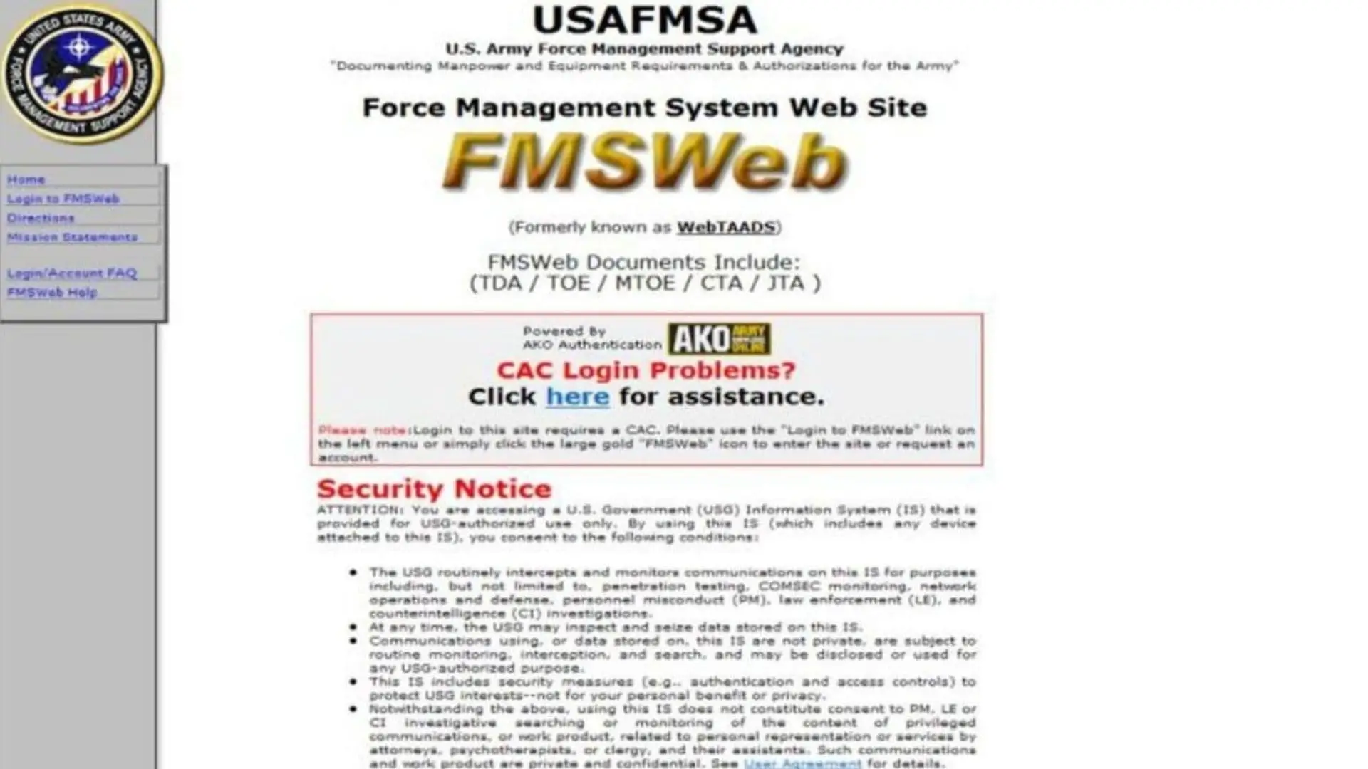 Army Fms Web Login