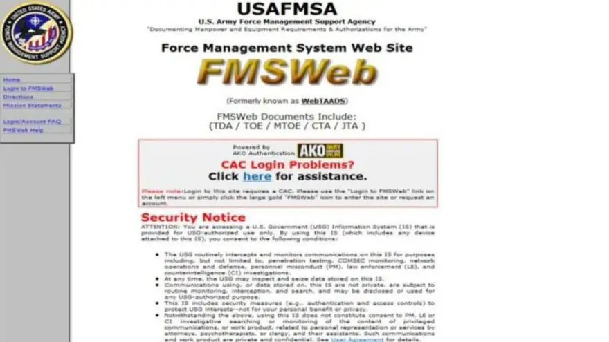 Army Fmsweb Login