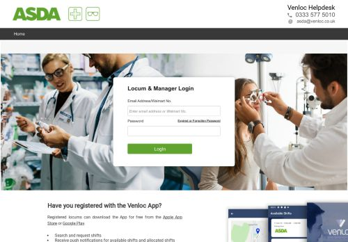 Asda Venloc Login