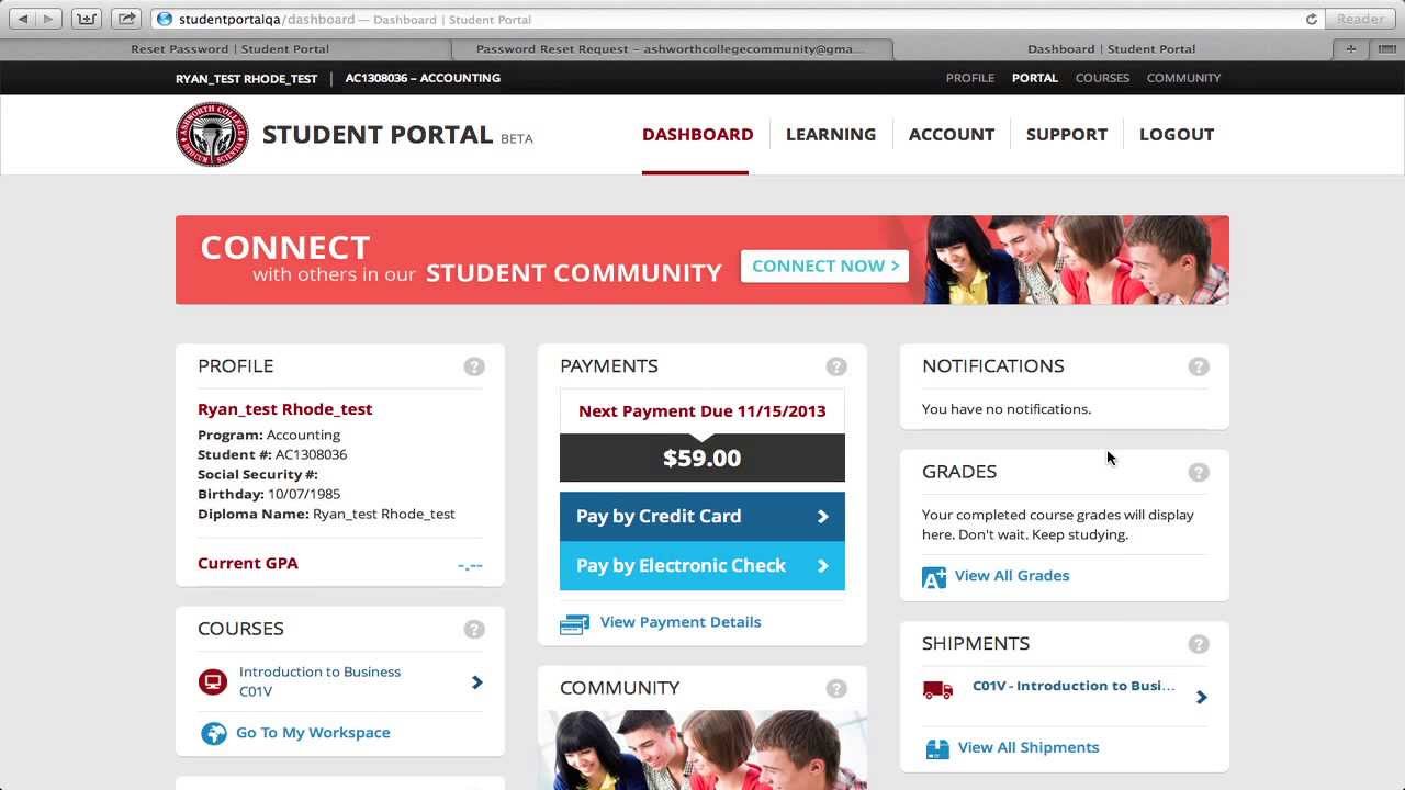 Ashworth College Student Login