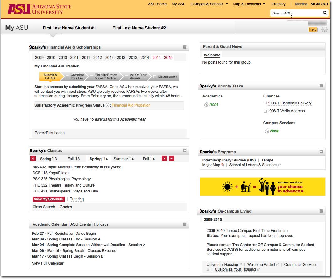 Asu Parent Login