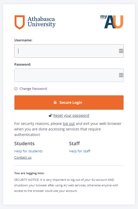 Athabasca Login